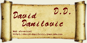 David Danilović vizit kartica